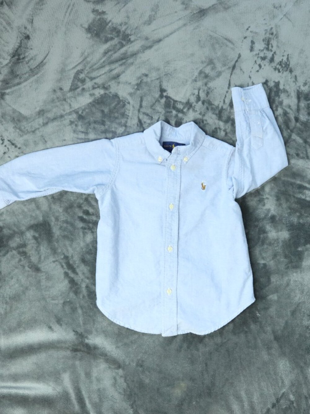 Polo Ralph Lauren Boys 2T Button Down Shirts Bundle Blue Oxford & Plaid Lot